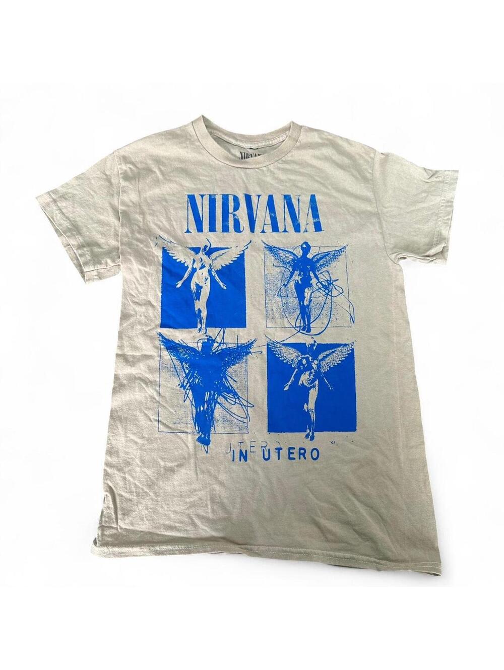 Nirvana In Utero Beige Graphic T-Shirt - Size S
